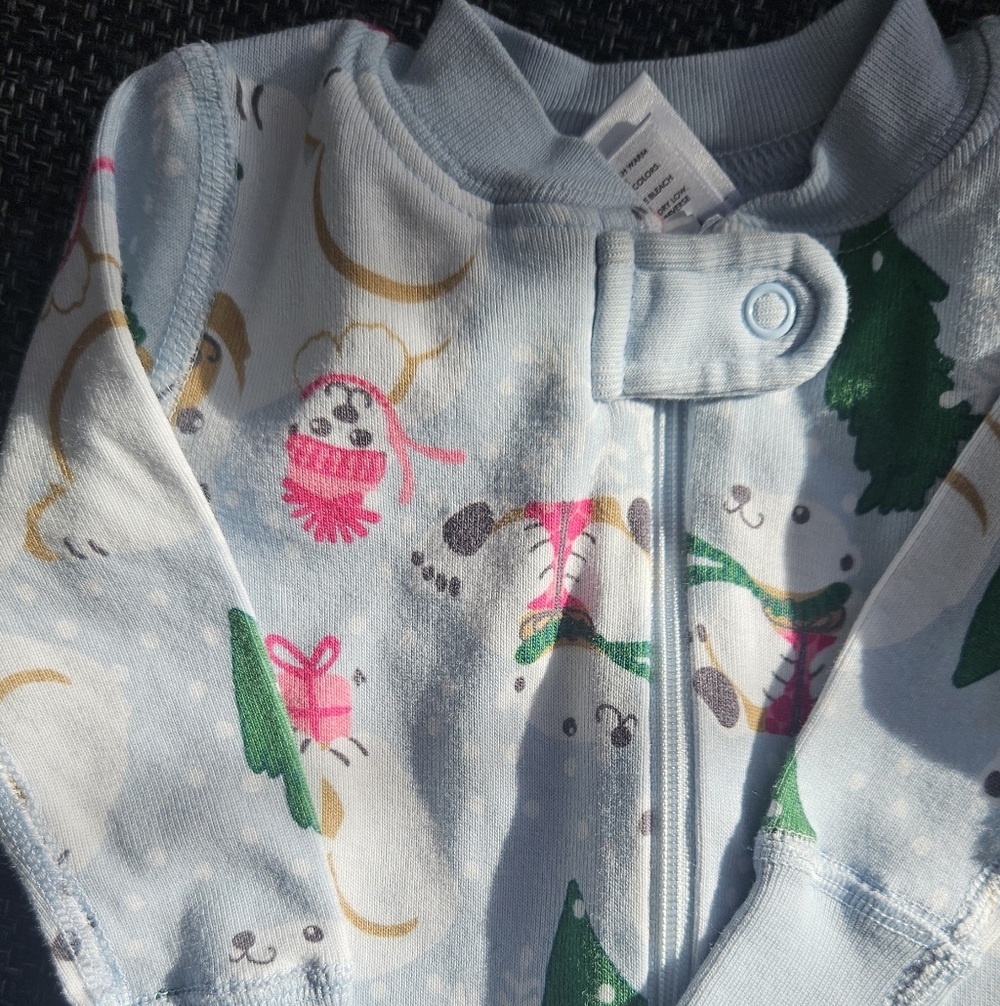 Hanna Andersson Light Blue Baby Onesie